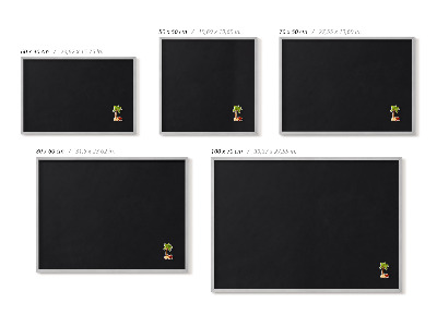 Magnetic board with silver frame Black color