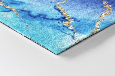 Washable door mat Blue marble