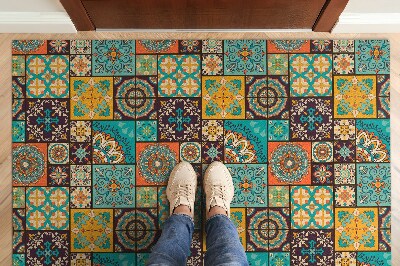 Washable door mat Colorful geometric patterns