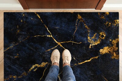 Doormat Navy blue marble