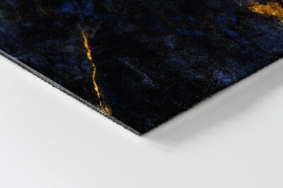 Doormat Navy blue marble