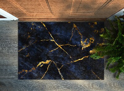 Doormat Navy blue marble