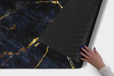 Doormat Navy blue marble