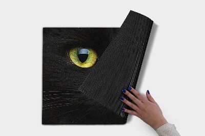 Washable door mat Black cat