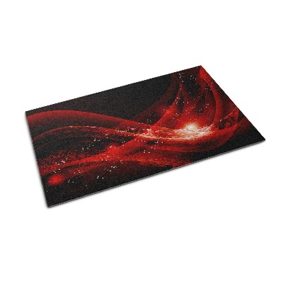 Washable door mat Red abstraction