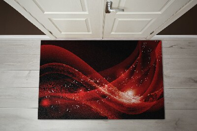 Washable door mat Red abstraction