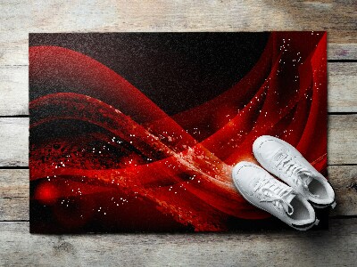 Washable door mat Red abstraction