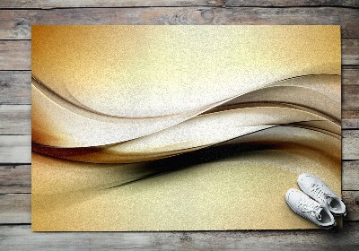 Washable door mat Golden abstraction