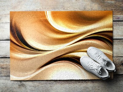 Washable door mat Golden abstraction