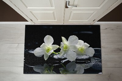 Washable door mat Orchids