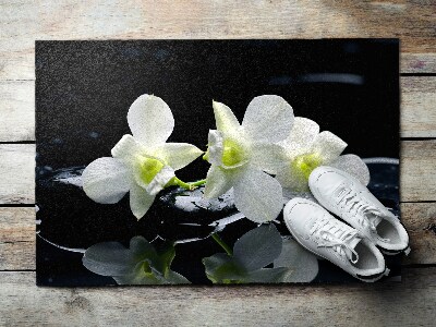 Washable door mat Orchids