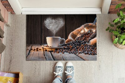 Washable door mat Coffee heart