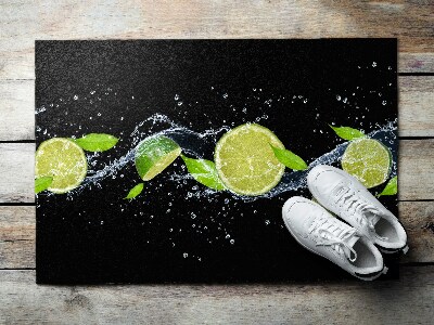Washable door mat Lime citruses
