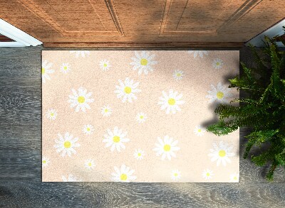Washable door mat indoor Flowers pattern