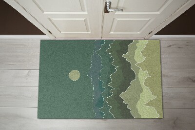 Washable door mat Mountains abstraction
