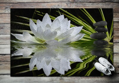 Door mat indoor Water lily
