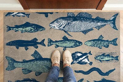 Door mat indoor Fish pattern