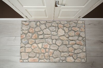 Door mat indoor Stones wall