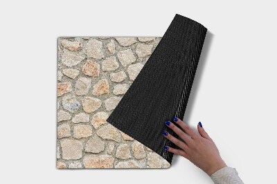 Door mat indoor Stones wall
