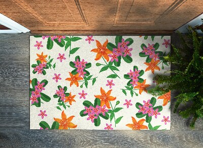 Door mat indoor Floral pattern