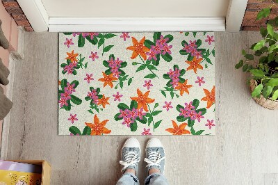 Door mat indoor Floral pattern