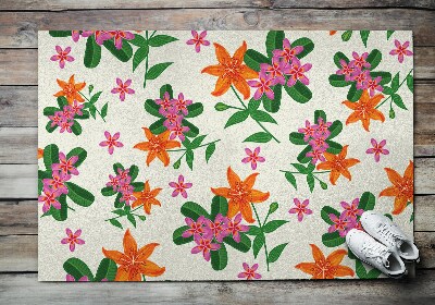 Door mat indoor Floral pattern