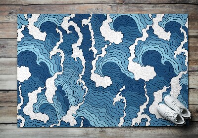 Doormat Japanese waves
