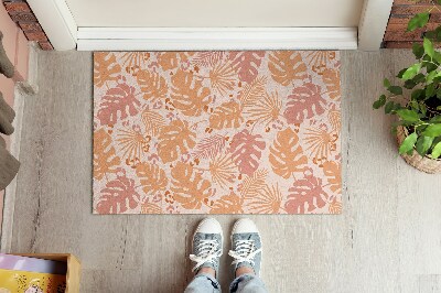 Doormat Monstera leaves pattern