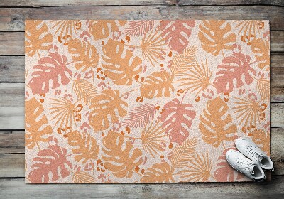 Doormat Monstera leaves pattern