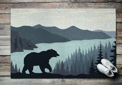 Doormat Bear forest