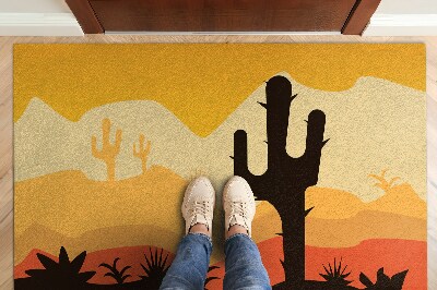 Washable door mat Desert cactus