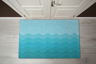 Washable door mat Geometric waves
