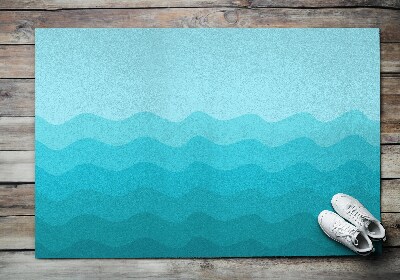 Washable door mat Geometric waves