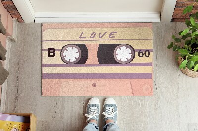 Doormat Retro cassette love