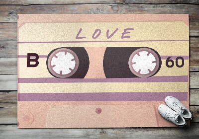 Doormat Retro cassette love