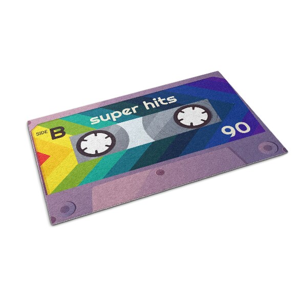Doormat Retro cassette rainbow super hits