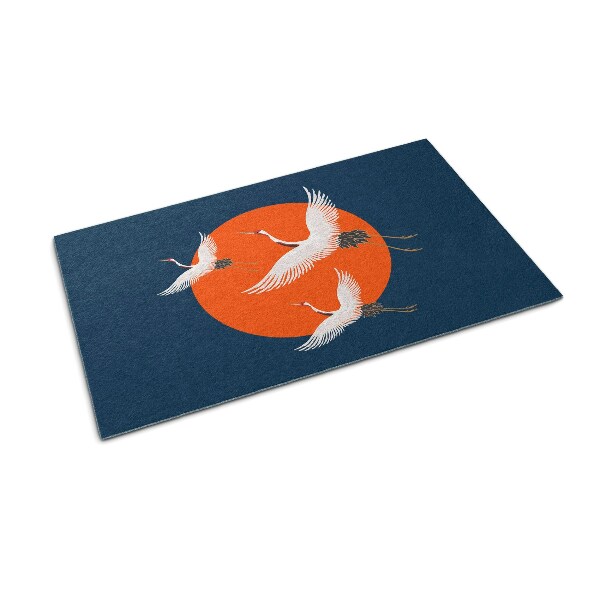 Doormat Japanese crane