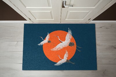 Doormat Japanese crane