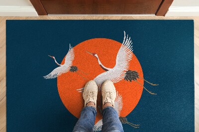 Doormat Japanese crane