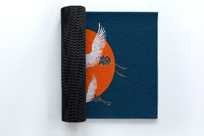 Doormat Japanese crane