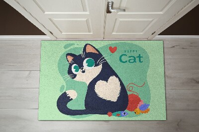 Washable door mat indoor Cat