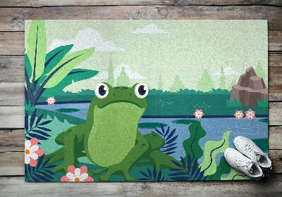 Washable door mat indoor Frog