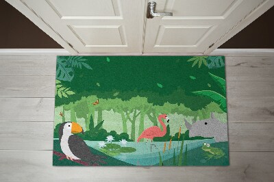 Washable door mat indoor Exotic animals