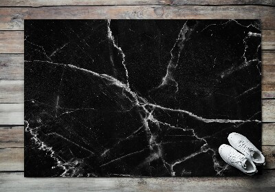 Door mat Black marble