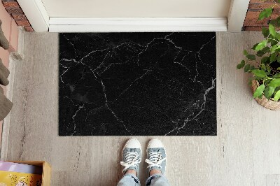 Door mat Black marble