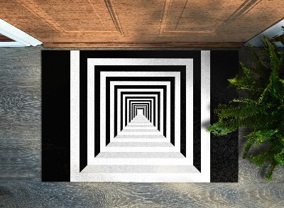 Door mat 3d geometric tunnel
