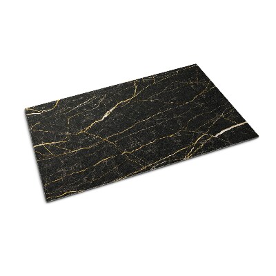 Washable door mat Black marble