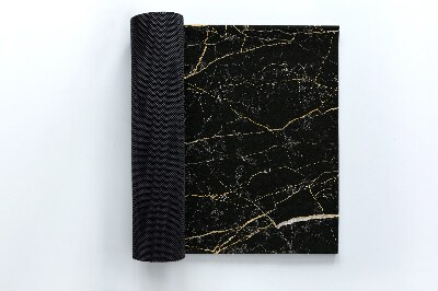 Washable door mat Black marble