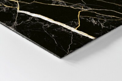 Washable door mat Black marble