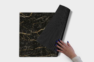 Washable door mat Black marble